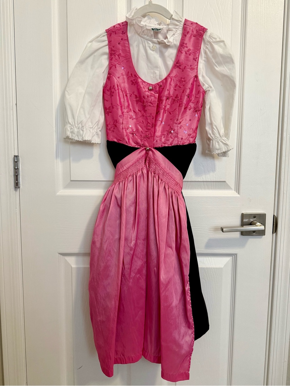 Authentic Hammerschmid Kids Dirndl Set Pink Black Size 146 / 10-12Y Oktoberfest